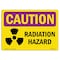 Signmission OSHA CAUTION RADIATION Sign, Radiation Hazard, 5in X 3.5in Decal, 3.5" H, 5" W, Landscape OS-CR-D-35-L-10185 - alternate 1